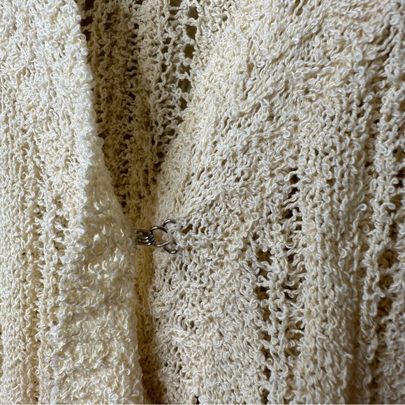 ASTR the Label Sweater Women’s Pointelle Mock Wrap Ribbed Hem Knit Cream Size XL - Picture 5 of 14